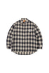 Vintage Plaid Shirt Logo Embroidered Top Jacket